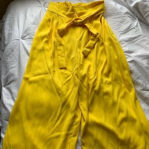 ZARA Size S Yellow Flared Pants